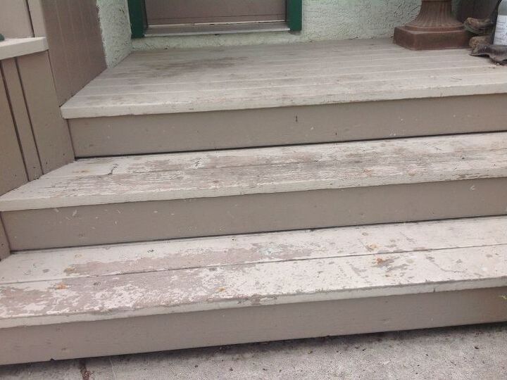 q want some ideas on a finish for my front steps i an restraining them