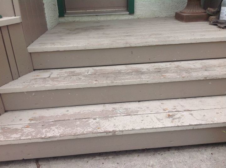 q want some ideas on a finish for my front steps i an restraining them