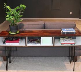 15 piezas de mobiliario que los bricoladores construyeron desde cero, Construir una mesa de sof moderna de mediados de siglo