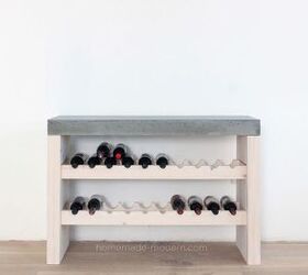15 piezas de mobiliario que los bricoladores construyeron desde cero, DIY Wine Bar Con Encimera De Hormig n
