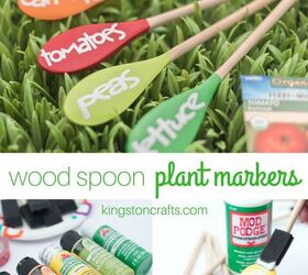 wood spoon garden markers
