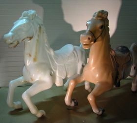 old plastic rocking horse
