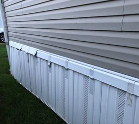 what can i use to stabilize the skirting on my mobile home