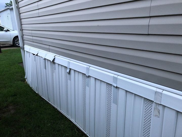 what can i use to stabilize the skirting on my mobile home