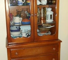 tired china cabinet interior update with chalk paint