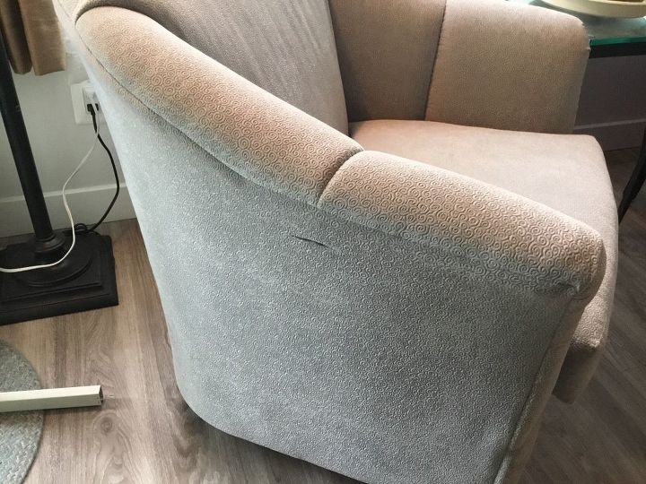 q how do i repair this rip on the side of this chair
