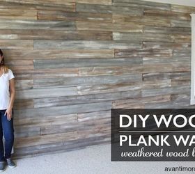 diy wood plank wall with chalk paint