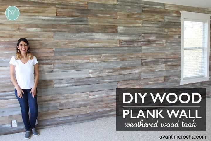 diy wood plank wall with chalk paint
