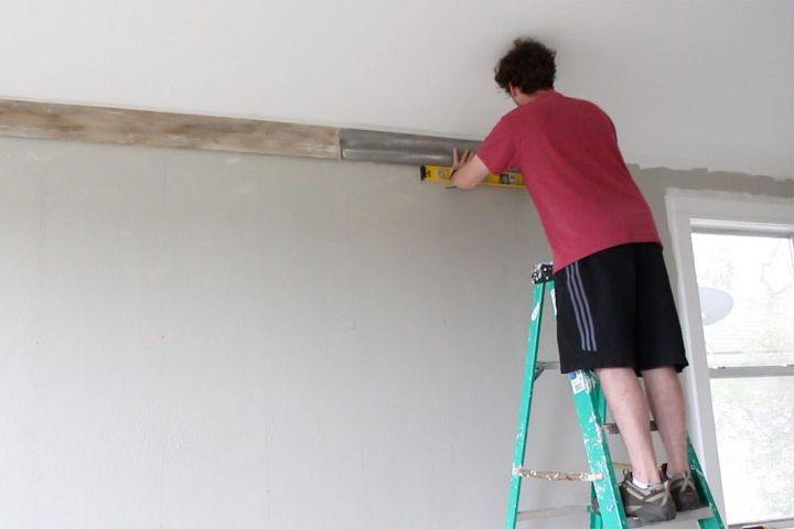 diy wood plank wall with chalk paint