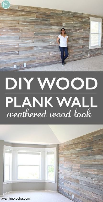 diy wood plank wall with chalk paint