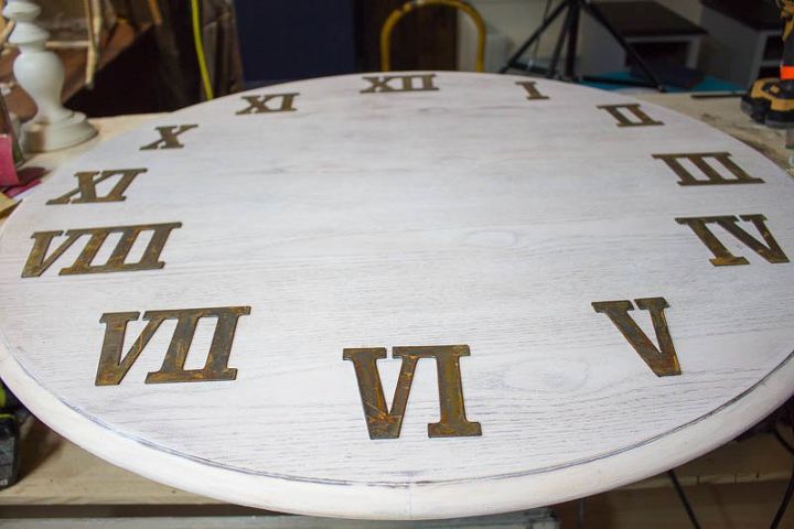 cmo hacer un reloj de pared gigante a partir de un tablero de mesa