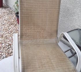 q how to freshen up old sling patio chair