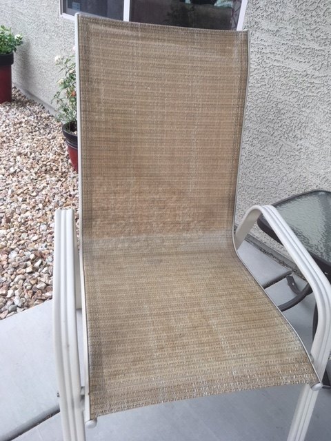 q how to freshen up old sling patio chair