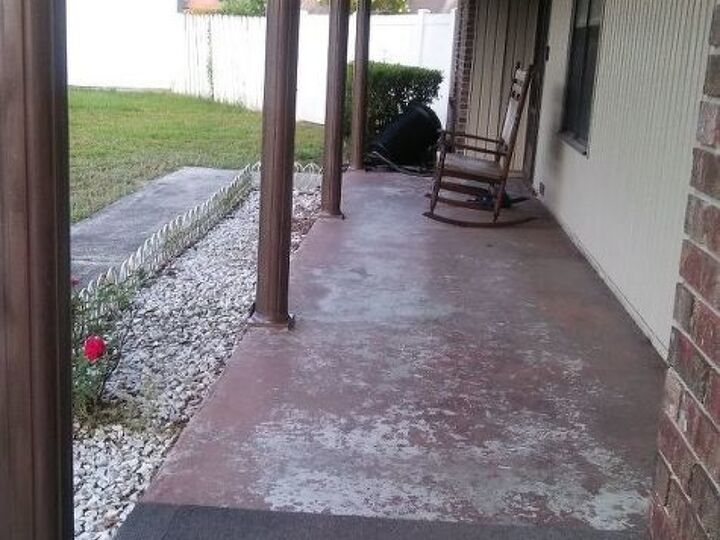 q panting previously painted concrete
