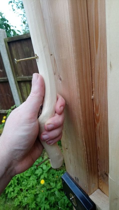 rustic branch door handle