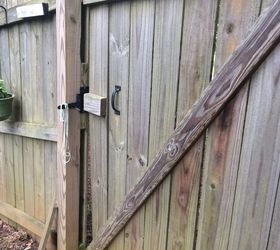 wood fence gate warped no money to replace still handy but 75 yr old