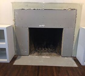 adding built ins around our fireplace