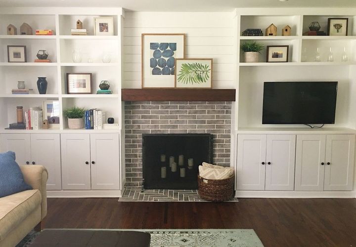 What Kind Of Shelves Should I Put On, Fireplace With Built In Shelves On Each Side