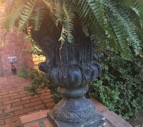 q how do i make my front porch urns look more vintage and concrete