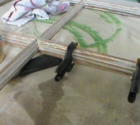 easy stenciling on an old window