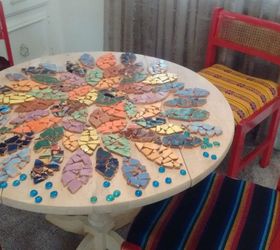 mandala mosaic table and chair project