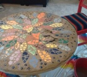 mandala mosaic table and chair project