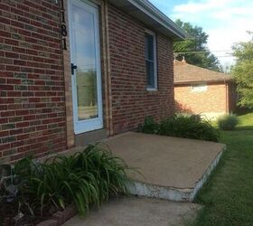 Should I build over stoop with wood or level it with concrete&tile