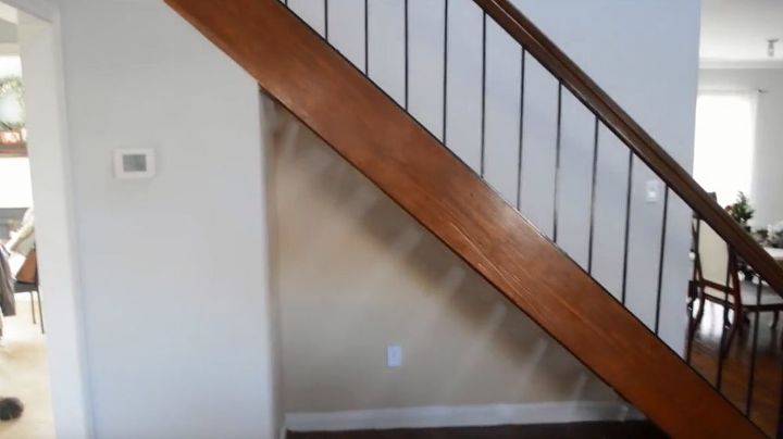 Diy Shiplap Staircase Organization Bench Hometalk
