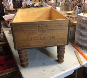 from wine box to footstool