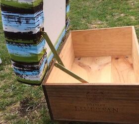 from wine box to footstool