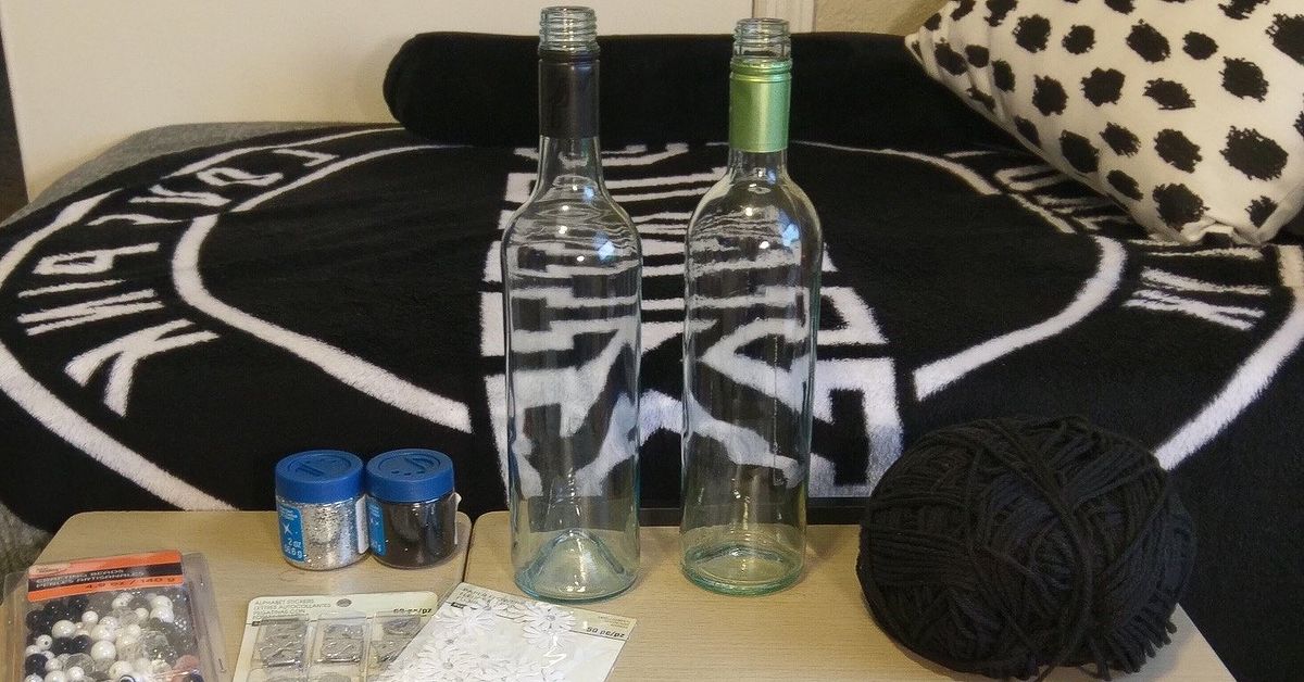 Wine Bottle Diy For Home Decoration Using Yarn Hometalk