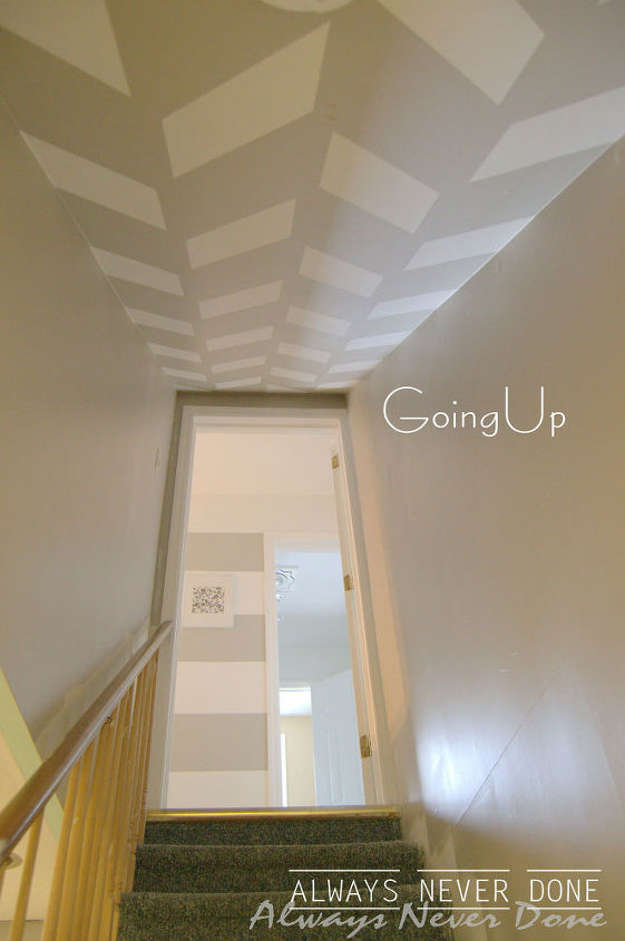 s 17 impossibly creative ceiling ideas that will transform any room, Cover empty space in a graphic herringbone