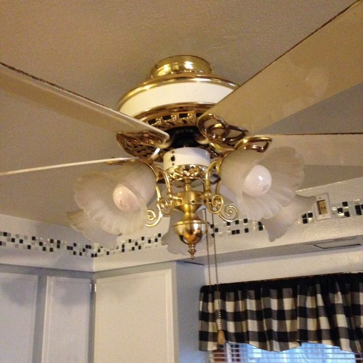 s 17 impossibly creative ceiling ideas that will transform any room, Repaint Your Ceiling Fan To Brighten The Room