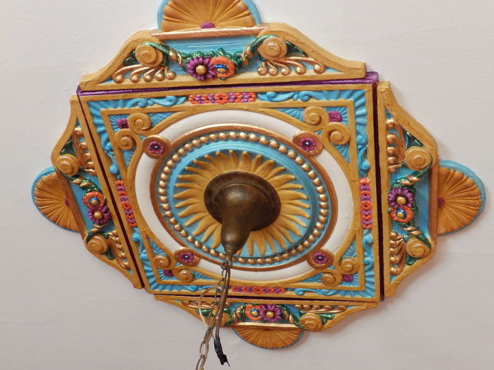 s 17 impossibly creative ceiling ideas that will transform any room, Repaint A Ceiling Medallion Bright Colors