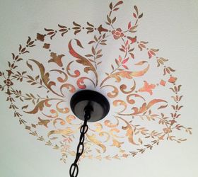 s 17 impossibly creative ceiling ideas that will transform any room, Use An Elaborate Metallic Stencil