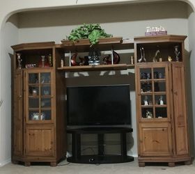 q how to redo repaint this entertainment center