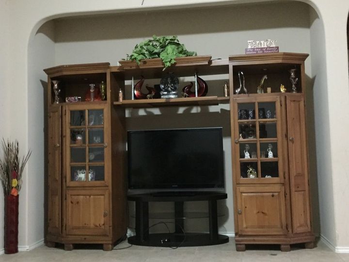 q how to redo repaint this entertainment center