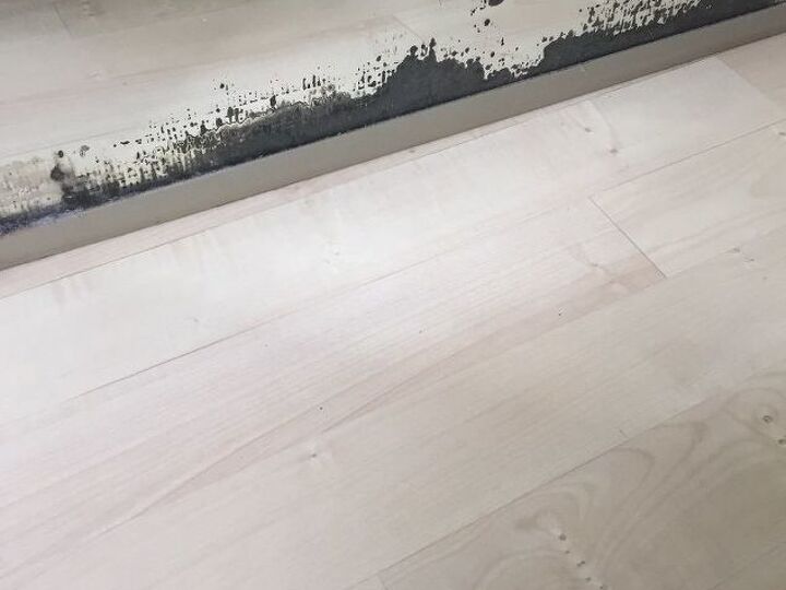 q i have a mirrored door closet and the bottom has gone black and
