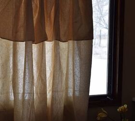 farmhouse inspired no sew curtains
