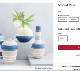West Elm Knock Off Jarrones a rayas {Por menos de 1/10 del precio} Hometalk