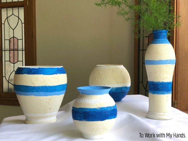 west elm knock off striped vases for less than 1 10 the price