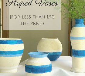 west elm knock off striped vases for less than 1 10 the price