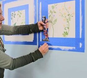 How to Stencil DIY Faux Gallery Wall Using Botanical Stencils | Hometalk