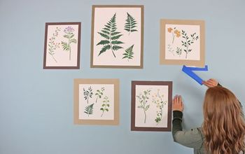 STENCILING A FAUX GALLERY WALL USING BOTANICAL STENCILS