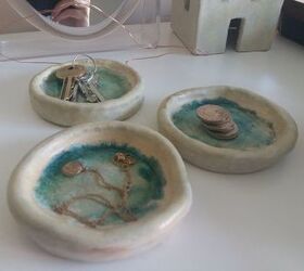 pretty ceramic dishes with glass