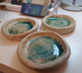 pretty ceramic dishes with glass