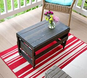 Crate Transformed Into a Coffee Table