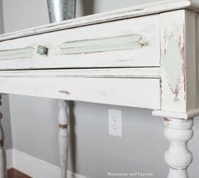 a beachy desk makeover with chalk paint