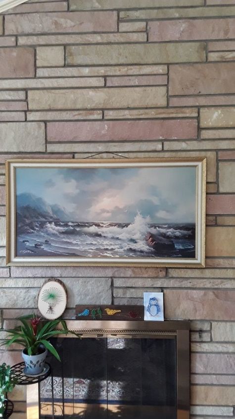 q how can i update a pink and beige stone fireplace