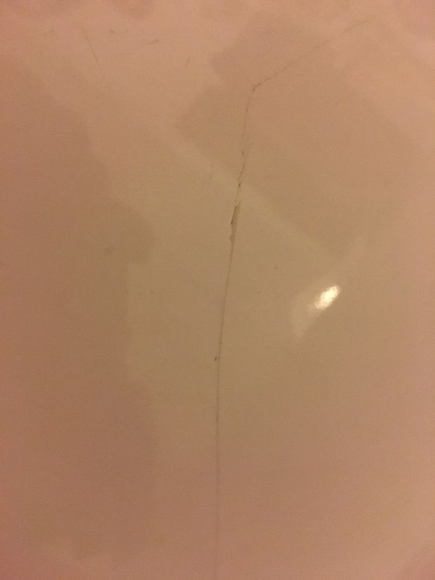 q how to repair a long crack in a porcelain kitchen sink